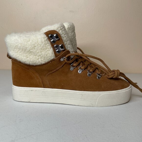 Marc Fisher Darlen Leather Platform Ankle Boots Size 8.5 - Picture 4 of 16